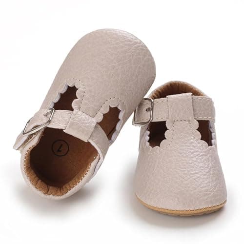 SABATUTU Infant Baby Girls Princess Wedding Dress Mary Jane Flats,Toddler Soft Sole Prewalker Sparkly Lightweight Shoes thumbnail 4