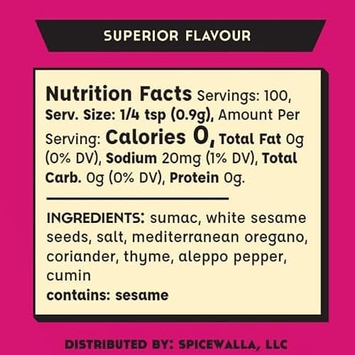 Spicewalla Zaatar Spice | Non-GMO, No MSG, Gluten Free | Middle Eastern Zatar, Zahtar Spice thumbnail 2