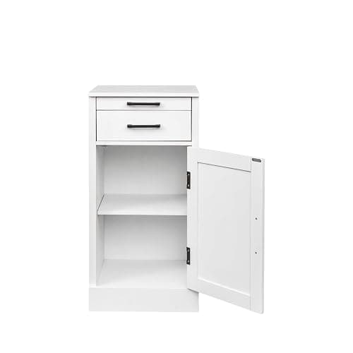 NALLBEIRRAA 18" Kitchen Pantry Cabinet, Freestanding Stackable Modular Storage Cabinet with Drawer for Kitchen Dining Room, White thumbnail 5