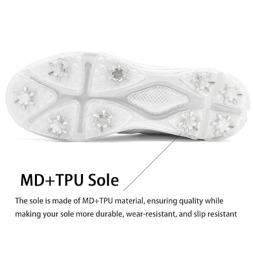 DARIBOM Mens Golf Shoes Traditions Fixed Nailless Sole Waterproof Spikeless Size 7.5-14 thumbnail 3