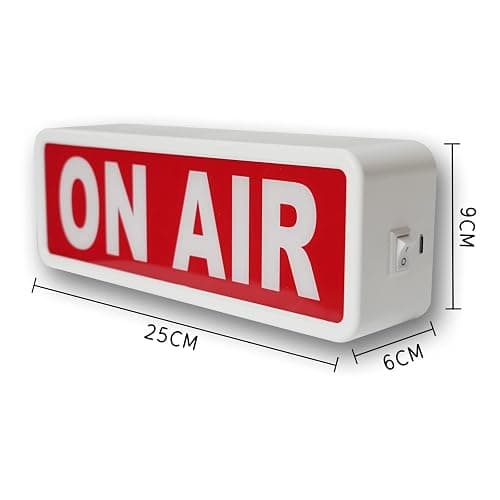 Panneau d'avertissement lumineux pour studio (à domicile/entreprise/bureau ou décoration murale) simple et facile avec interrupteur marche/arrêt thumbnail 2