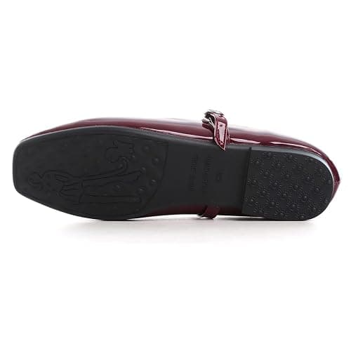 LUXINYU Women's Slip on Flats,Classy Round Toe Solid Classic Mary Jane Ballet Dance Shoes Soft Comfortable PU Flat Shoes thumbnail 6