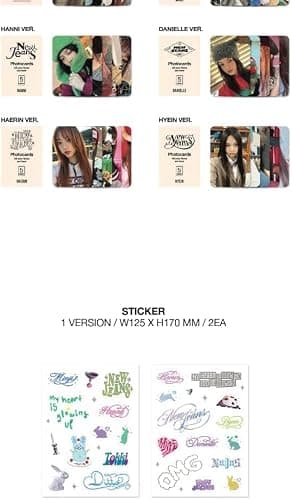 NewJeans OMG 1st Singile Album Message Card Version CD+Photobook+Message Card+Lyrics book+Photocard+Sticker+Tracking (6 Version SET) thumbnail 7