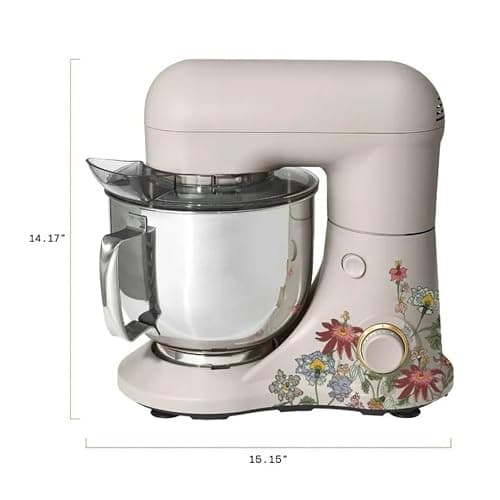 Wonderful Kitchen Stand Mixer 5.3 Qt Bowl, 12 Speeds Tilt-Head, Dough Hook Flat Beater Whisk for Baking Tasks Metal Build for Baking (Wildflower Porcini Taupe) thumbnail 3