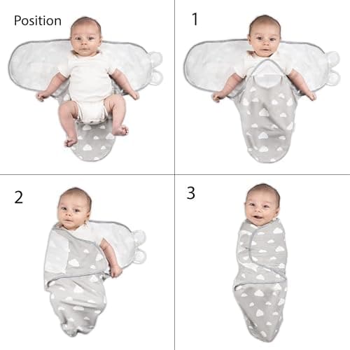 Little Seeds Swaddle Blanket 0-3 Months, 3-Pack Organic Cotton Baby Swaddles - Swaddles for Newborns Infant Boys & Girls, Soft & Snug Hip-Healthy Swaddling Blankets thumbnail 9