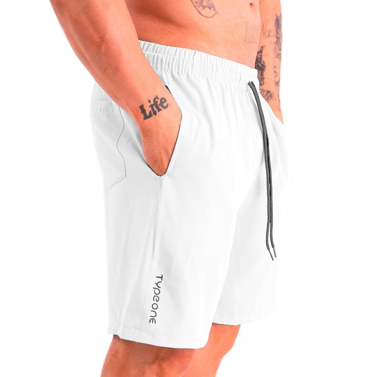 Short Tactel Com Elastano Premium - G - Branco - Image 1