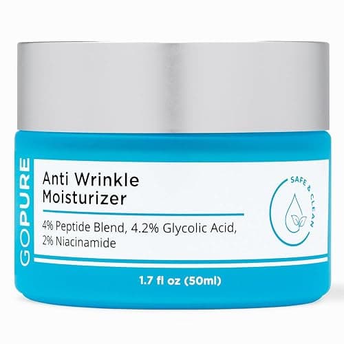 goPure Glyco-Peptide Anti Wrinkle Face Cream - Hyaluronic Acid Moisturizer for Face with Glycolic Acid, Peptides, and Vitamin E - Hydrating Facial Moisturizer with Anti-Aging Formula - 1.7 fl oz thumbnail 4