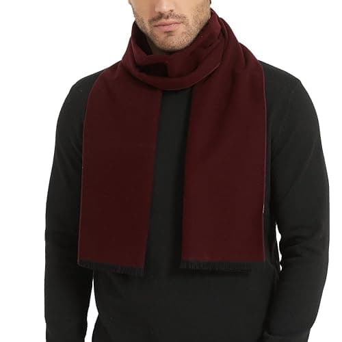 CUDDLE DREAMS Men's Silk Scarves for Winter, 100% Mulberry Silk Brushed, Luxuriously Soft & Warm, Decent Box Packed - Image 1