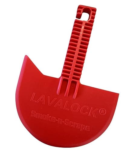 LavaLock Smok-n-Scrape Grill and Smoker Scraper, Residue Remover Cleaning Tool for Weber Kettle, Weber Smokey Mountain, UDS, WSM (Red Smoke-n-Scrape) - Image 1