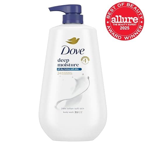 Dove Body Wash Deep Moisture for 24hr Lotion-Soft Skin Moisture Moisturizing Skin Cleanser with No Sulfates No Parabens 30.6 oz thumbnail 2