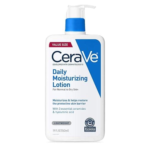 CeraVe Daily Moisturizing Lotion for Dry Skin, Body Lotion & Face Moisturizer with Hyaluronic Acid and Ceramides, Daily Moisturizer, Fragrance Free, Oil-Free, 19 Ounce - Image 1
