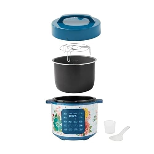 The Woman 6-Quart Electric Pressure Cooker with Touch Control Display & Locking Lid,Multi-Use,Keep Warm, Tempered Glass Lid (Fancy Flourish) thumbnail 4