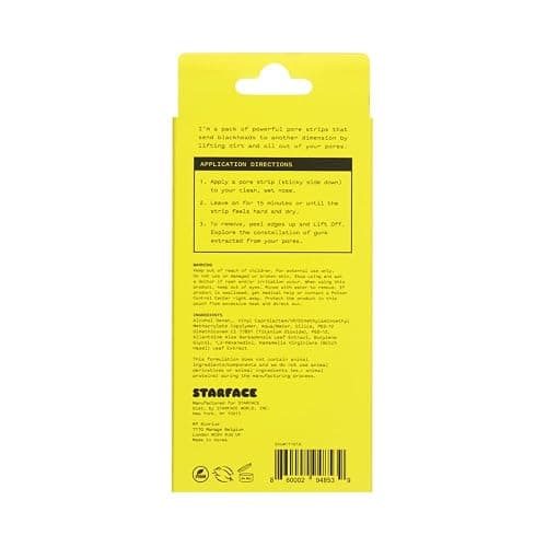 Starface World Lift Off Pore Strips, Blackhead Remover, Deep Cleansing Nose Strip, Patches for Pores (8 count) thumbnail 4
