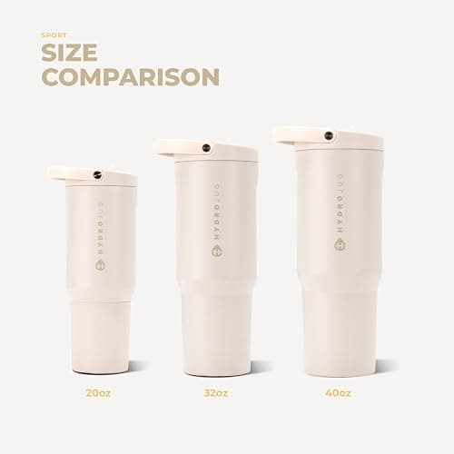 HydroJug Sport 32 oz Insulated Stainless Steel Water Bottle, Cream thumbnail 6