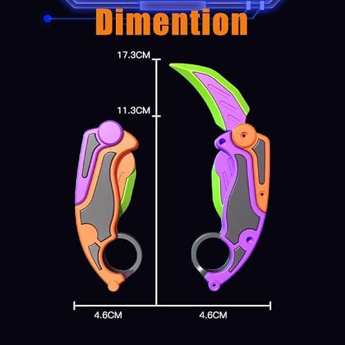 PETBSNVB 2pcs Fidget Claw Knife, 3D Gravity Knife Toy, 3D Gravity Plastic, Switchblade, Printed, Printing Knife, Carrot Knife,Sensory Knife Fidget Toys for Kids & Adults, Anxiety Stress Relief Toy thumbnail 2
