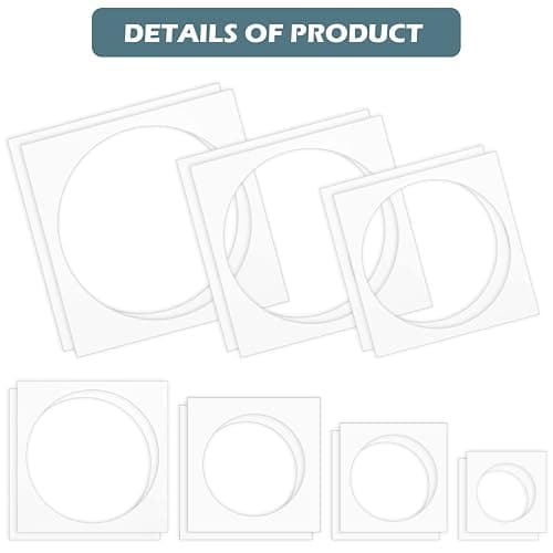 Teling 14 Pieces Large Stencil for Painting on Wood Plastic 5 Point Template Paint Stencils for Fabric Walls Arts Paper Home Decoration(Circle) thumbnail 4