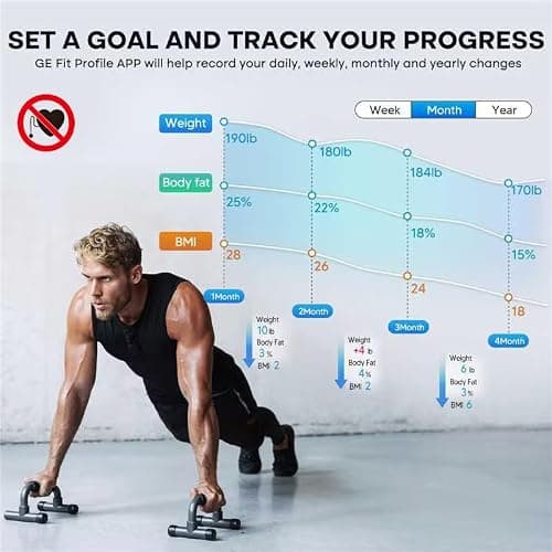 GE Smart Scale for Body Weight, BMI, Fat, Muscle Mass, Digital Bathroom Scales 500lbs Bluetooth 11.8" Large Platform Weighing Machine Health Monitor with App, Dark Blue thumbnail 4