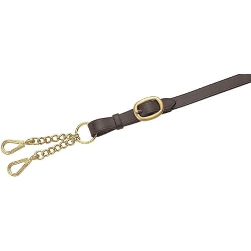 Blenheim Shires Leather Lead Rein in Havana with Large Chain onesize - Image 1