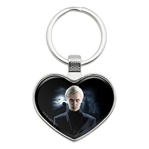 Harry Potter Draco Keychain Heart Love Metal Key Chain Ring - Image 1