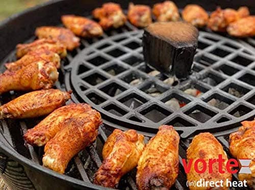 VORTEX (IN) DIRECT HEAT for Charcoal Grills, Medium Size - For Weber Kettle 22 26.75 WSM Smokey Mountain XL Kamado XL Big Green Egg thumbnail 7