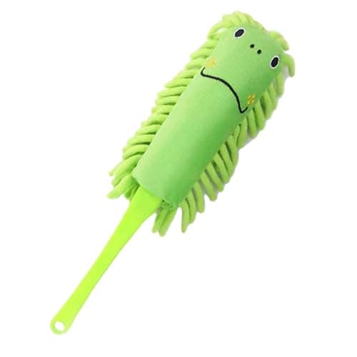 KiBcsLic Microfiber Duster Brush, Detachable Washable Chenille Head, Cartoon Design for Kids Household and Ceiling Fan Cleaning, Green thumbnail 7