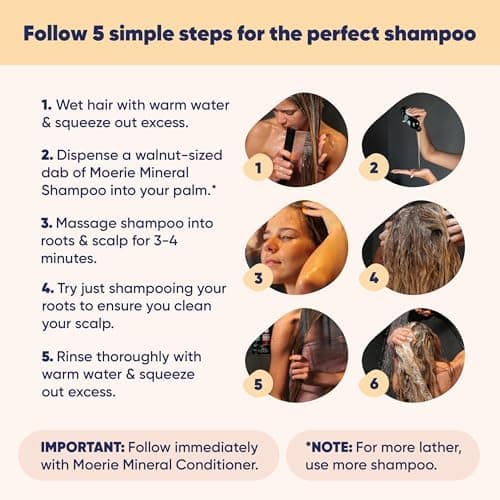 Moerie Mineral Shampoo & Hair Conditioner Set – For Longer, Thicker, Fuller Hair - Vegan Hair Products – Paraben Free Hair Products – All Hair Types – Reverse Hair Loss - 2 x 8.5 fl oz (251ml) thumbnail 5