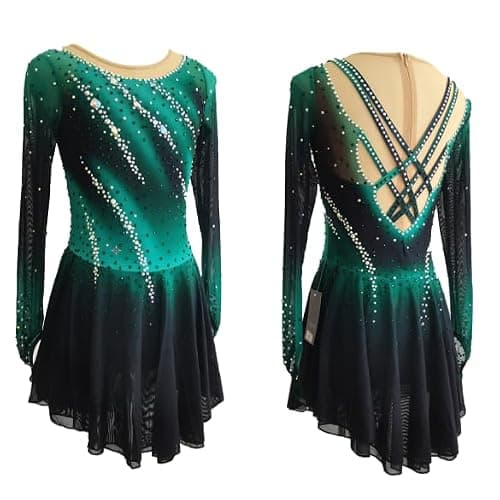 LIUHUO Figure Skating Dress Girl's Long Sleeves Handmade Customized Competition Performation thumbnail 4
