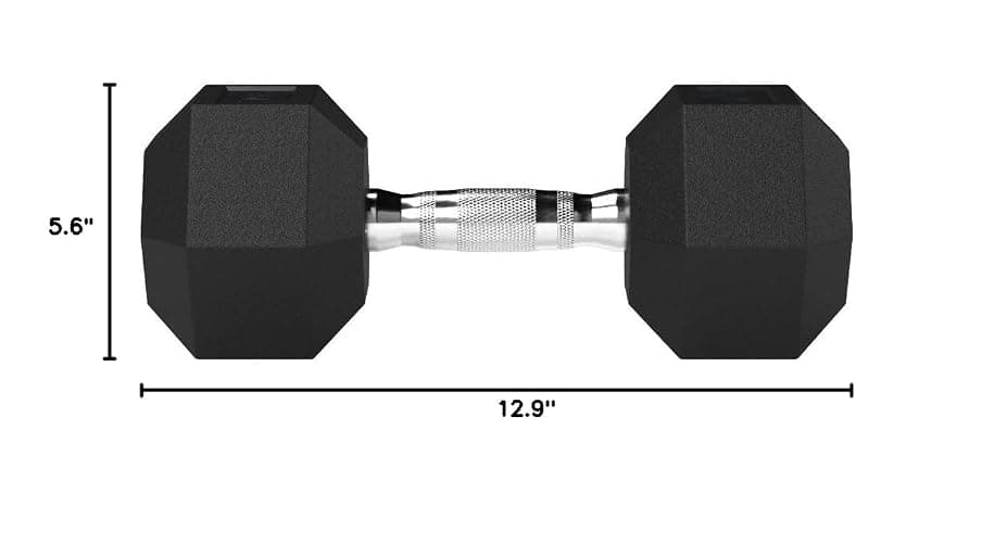 Amazon Basics Rubber Hex Dumbbell Hand Weight thumbnail 5
