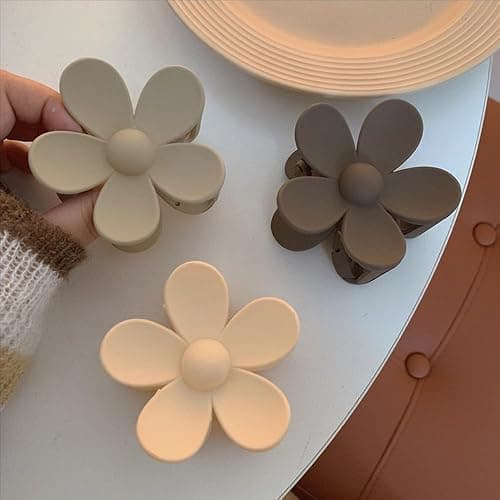 ZSPERKLA 6pcs Flower Hair Clips, Acrylic Hair Clips, Large Claw Hair Clips, Non-slip, Matte, Jaw Clips Hair Styling Accessories for Women Girls thumbnail 5