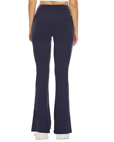 Sundwudu Black Flare Yoga Pants for Women - Soft High Waist Bootcut Leggings Tall & Long Bootleg Pants for Women thumbnail 5
