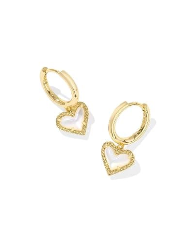 Kendra Scott Ari Heart Huggie Earrings for Women, Fashion Jewelry - Image 1
