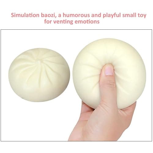 Dumpling Squishy Toy, Mystery Dumplings Squishy Glitter Box, Glitter Dumplings Toy Mystery, Squishy Bun, Fidget Toys for Adults, Stocking Stuffers, Sensory Stress Squeeze Toys for Relax (pinkk) thumbnail 5