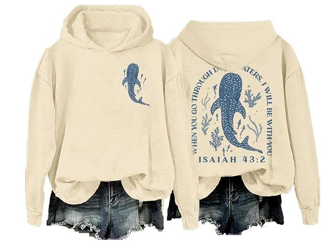 Whale Ocean Hoodie Shark Hoodie All Is Whale Shark Sweatshirt Ocean Sweatshirt - Image 1
