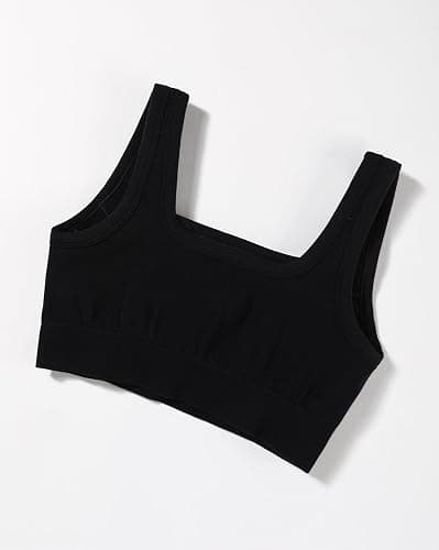 AUROLA Power Sports Bras for Women - Push Up Workout Bra Square Neck Yoga Bra Padded Low Impact Gym Bra Crop Top thumbnail 3