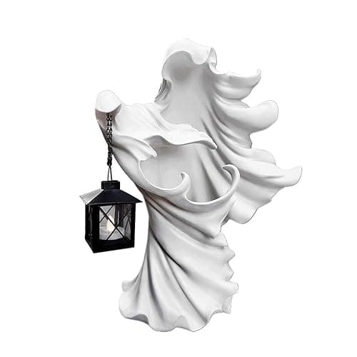 7.87" Ghost Lantern Cracker Ghost Statue Garden Yard Home Party Halloween Decoration (Ghost) thumbnail 7