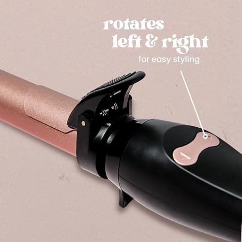 The Beachwaver Co. B1 Rotating Curling Iron - Midnight Rose | Automatic 1-Inch Ceramic Curling Iron - Most Common Barrel Size for All Hair Lengths! | Auto-Shut Off, Travel-Friendly, Dual Voltage thumbnail 7