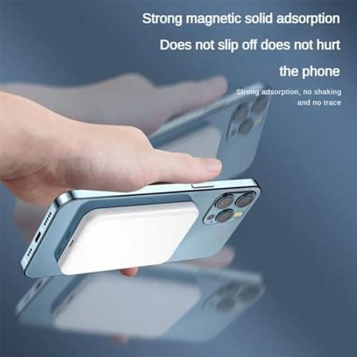 Magnetic Wireless Power Bank 10000mAh 15W for MagSafe Portable Charger for iPhone 15/14/13/12 Series | Fast Charging | Slim Pocket Power Bank thumbnail 3