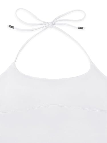 REORIA Women's Sexy Halter Backless Double Lined Tank Top Y2k Trendy Camisole Crop Tops thumbnail 5