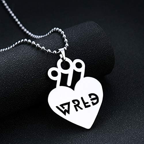 COMTRUDE 999 Necklaces Premium Stainless Steel Pendant Gifts for Young Singer Fans Silver thumbnail 2