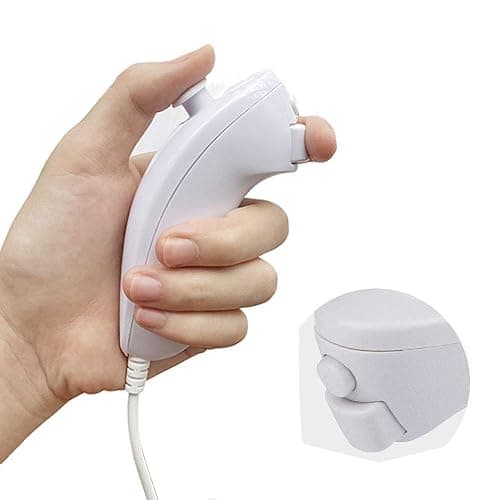 NC Nunchuck Controller Joystick Gamepad Replacement for wii Nunchuck Controller, Compatible with Nintendo Wii & Wii U Video Game Gamepads (White 1PCS) thumbnail 4