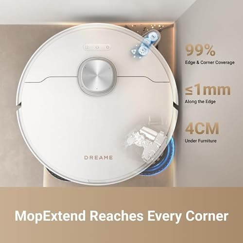 dreame L40 Ultra Robot Vacuum Self Emptying, 11,000Pa Suction Robot Vacuum and Mop Combo with Auto Cleaning Dock, 149℉ Mop Washing, SideBrush Extendable, Solution Auto Refill, Voice Control thumbnail 2