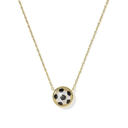 Soccer Necklace for Women.14K Gold Soccer Ball Pendant Short Chokers Necklace Jewelry - Gold