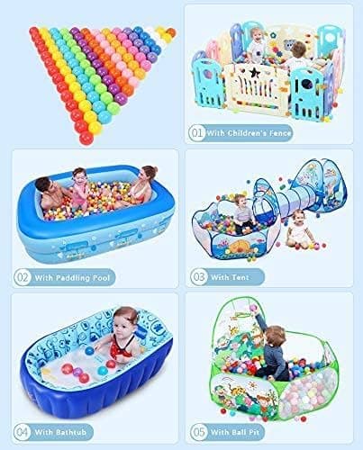 MoonxHome Ball Pit Balls for Toddlers, BPA Free Crush Proof Plastic Toy Balls for Ball Pit, Children's Pool Water Toys, Macaron Ocean Balls for Play Tent 2.15 Inch Pack of 100… thumbnail 6