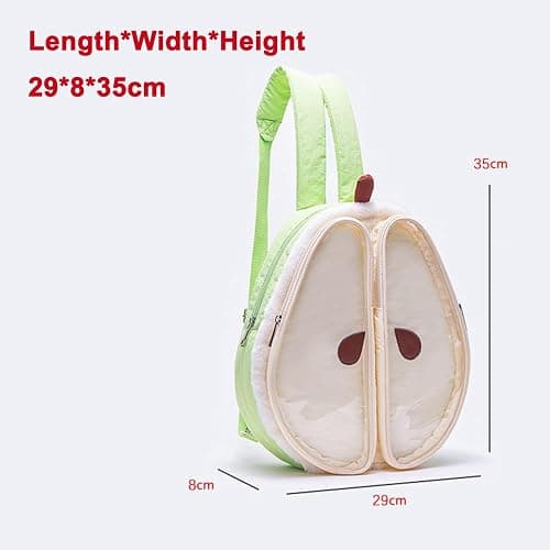 VVRPWASSLY Cute Pear Shape Ita Bag Anime Cosplay Daypack Large Capacity Kawaii Backpack for Women (Green, Large) thumbnail 5