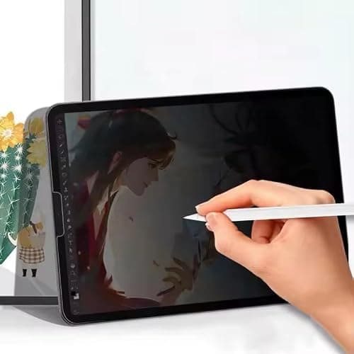 Himover Anti-Spy Tempered Glass Film Guard for iPad 10th 2022 10.9" / 11th A16 2025 11", Anti-Scratch, Anti-Shock Privacy Screen Protector for iPad 10/11 Generation, Black Security Screen thumbnail 8