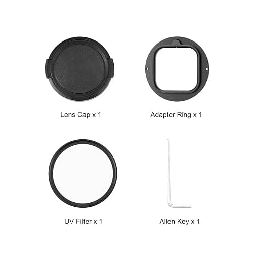 Adapter Ring with UV Filter and Lens Cap for Insta360 Ace Pro 2 Camera, Metal Filter Holder Protective Frame Compatible with 52mm Filters, for Insta360 Ace Pro 2 Accessories thumbnail 7