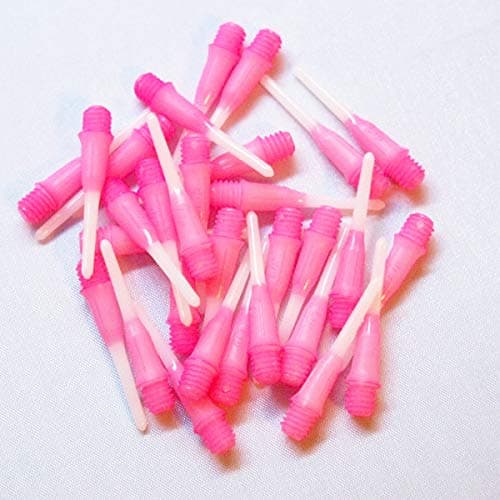 LSTYLE Short Lippoint Dart Tips – 2-Tone Pink | 2BA Soft Tip Points – 1 Pack (30 Tips) thumbnail 2