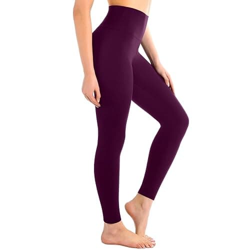 Leafigure High Waisted Leggings for Women- Soft No See-Through Yoga Pants for Gym Workout Running - Image 1