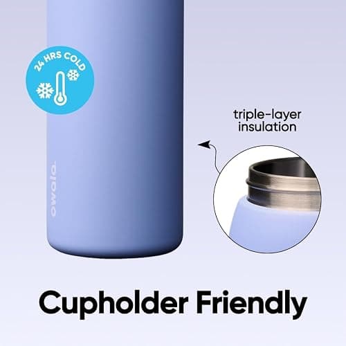 Owala FreeSip Insulated Stainless Steel Water Bottle with Straw, BPA-Free Sports Water Bottle, Great for Travel, 32 Oz, Out of the Blue thumbnail 6