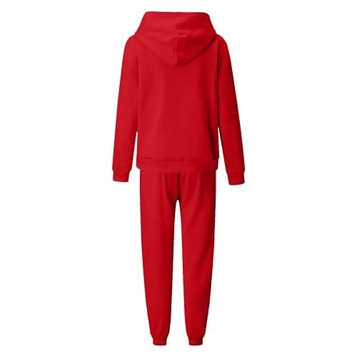 Sweatsuits Women 2 Piece Outfit Hooded Sweatshirt Matching Baggy Sweatpants with Pockets Y2k Lounge Jogging Tracksuit thumbnail 4